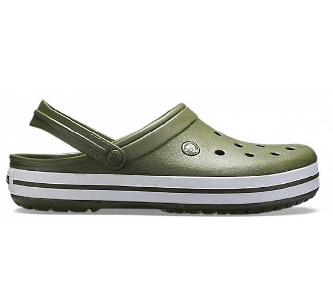 Crocs Crocband Army Green / White (37P) – комфорт і стиль у кольорах хакі