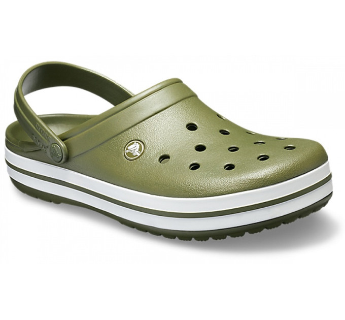 Crocs Crocband Army Green / White (37P) – комфорт і стиль у кольорах хакі