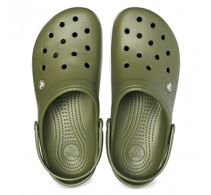 Crocs Crocband Army Green / White (37P) – комфорт і стиль у кольорах хакі