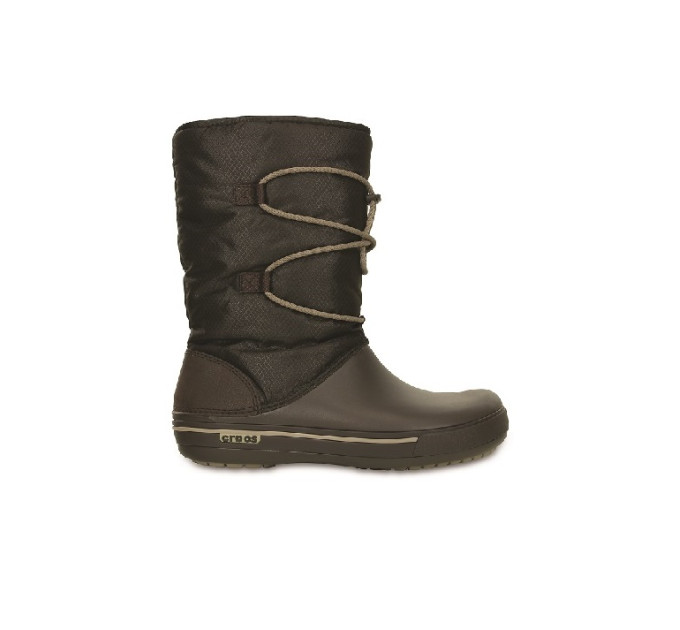 Жіночі чоботи Crocs Crocband II.5 Cinch Boot Espresso (23D) – тепло та стиль для осені та зими