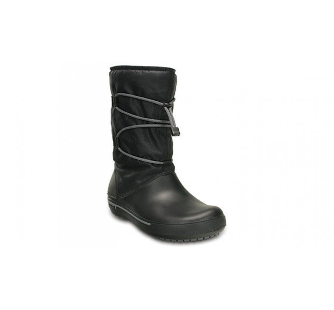 Жіночі чоботи Crocs Crocband II.5 Cinch Boot Black/Charcoal (070) – тепло та стиль для осені та зими