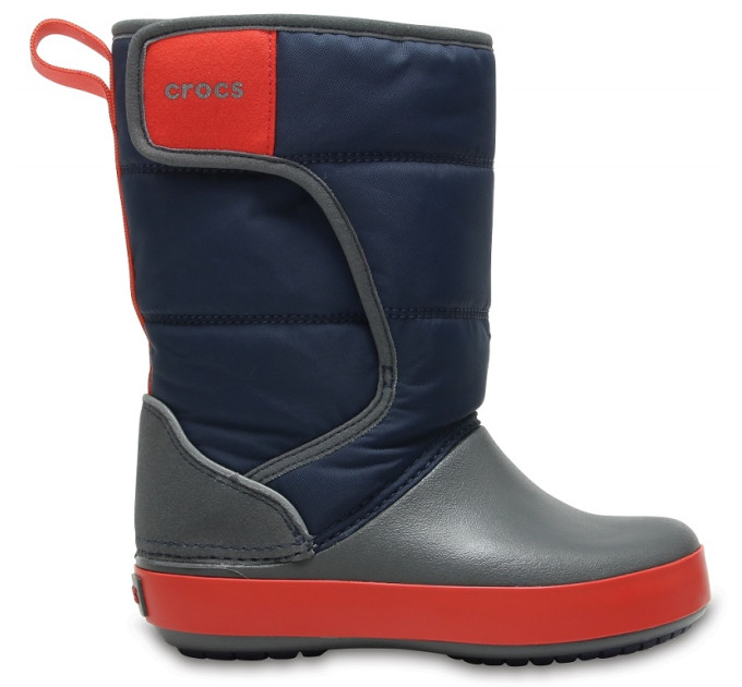 Дитячі Crocs Kids' LodgePoint Snow Boot Navy/Slate Grey (4HE) – комфорт і тепло для зими