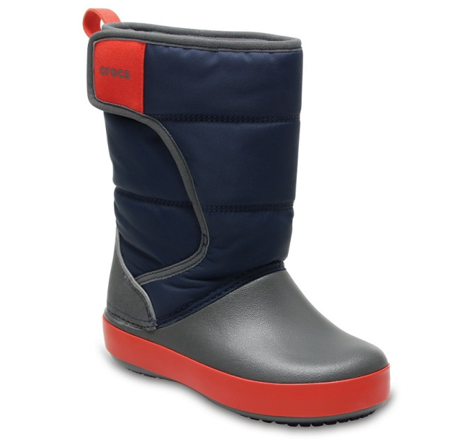 Дитячі Crocs Kids' LodgePoint Snow Boot Navy/Slate Grey (4HE) – комфорт і тепло для зими