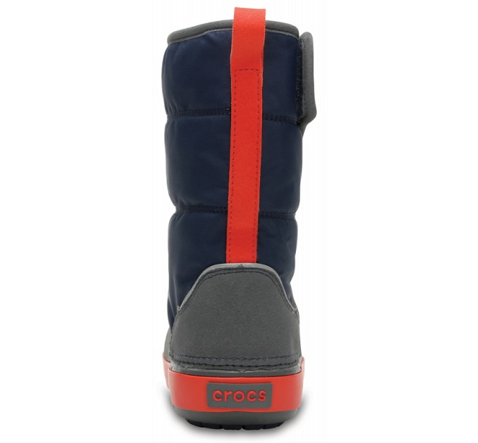 Дитячі Crocs Kids' LodgePoint Snow Boot Navy/Slate Grey (4HE) – комфорт і тепло для зими