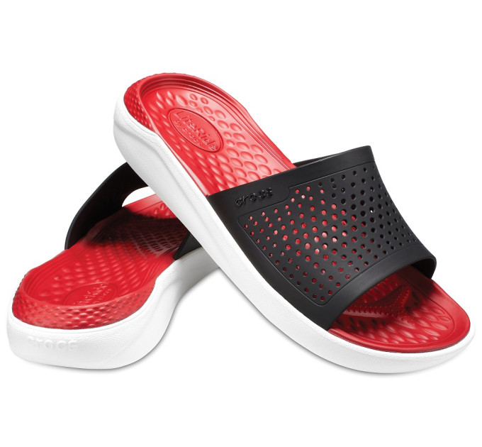 Шльопанці Crocs LiteRide Slide Black / White (066) – у класичному дизайні