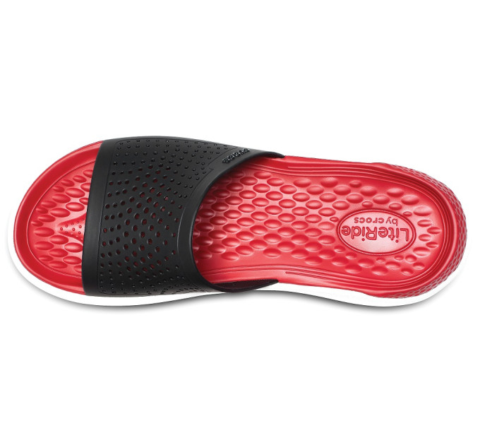 Шльопанці Crocs LiteRide Slide Black / White (066) – у класичному дизайні