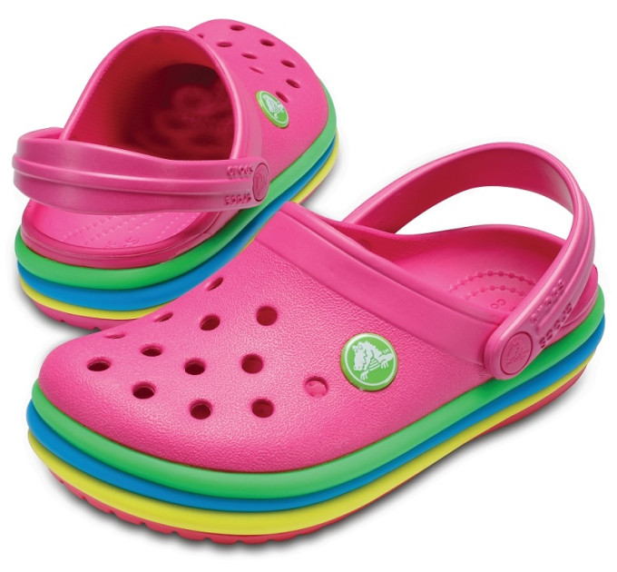 Дитячі Crocs Kids Crocband Rainbow Band Paradise Pink (6NP) – яскравий комфорт для малюків