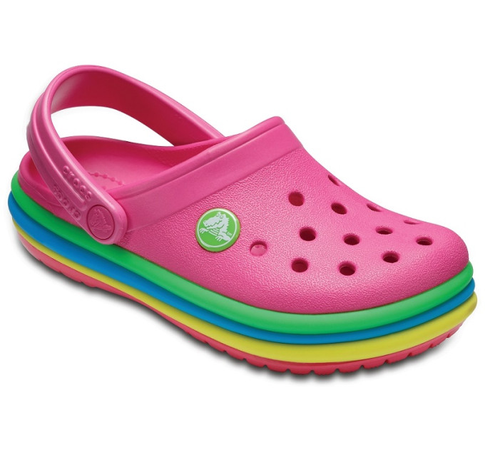 Дитячі Crocs Kids Crocband Rainbow Band Paradise Pink (6NP) – яскравий комфорт для малюків