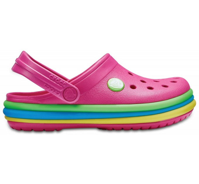 Дитячі Crocs Kids Crocband Rainbow Band Paradise Pink (6NP) – яскравий комфорт для малюків