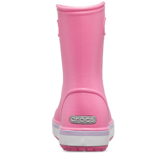 Дитячі гумові чоботи Crocs Kids’ Crocband Rain Boot Pink Lemonade / Lavender (6QM)