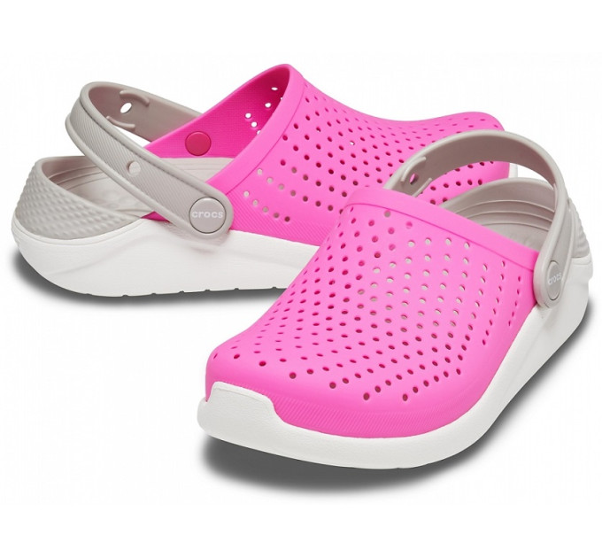 Crocs LiteRide Clog Electric Pink/White (6QR) – яскравий стиль і комфорт для кожного дня