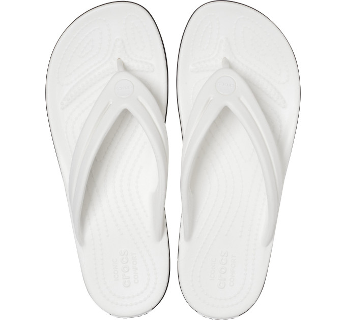 Жіночі шльопанці Crocs Crocband Flip White (100) – комфорт і стиль для літа