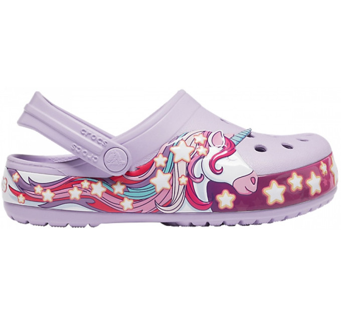 Дитячі Crocs Kid's Fun Lab Unicorn Band Clog Lavender (530) – комфорт і казковий стиль