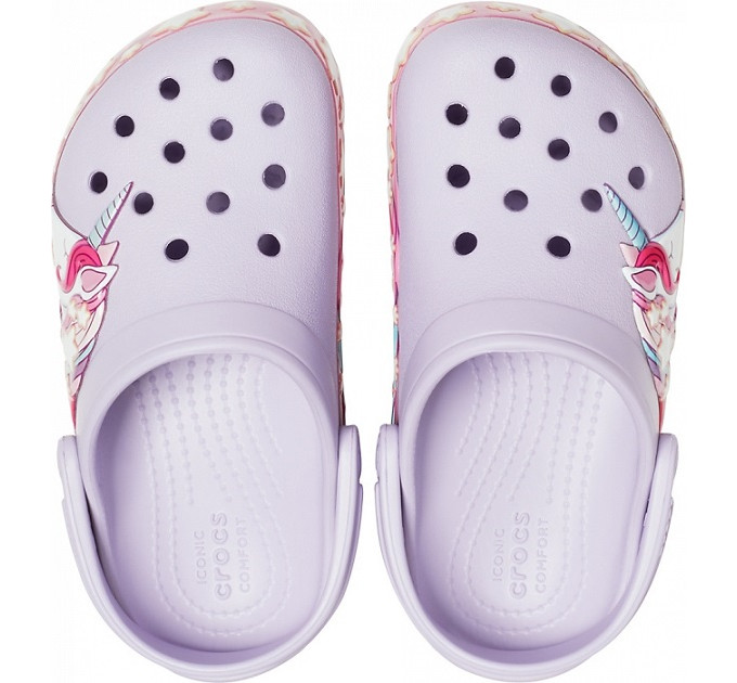 Дитячі Crocs Kid's Fun Lab Unicorn Band Clog Lavender (530) – комфорт і казковий стиль