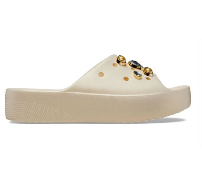 Crocs Platform Crystal Pearls Slide Vanilla (2Y2)